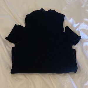 Intermix black top open shoulder sweater material
